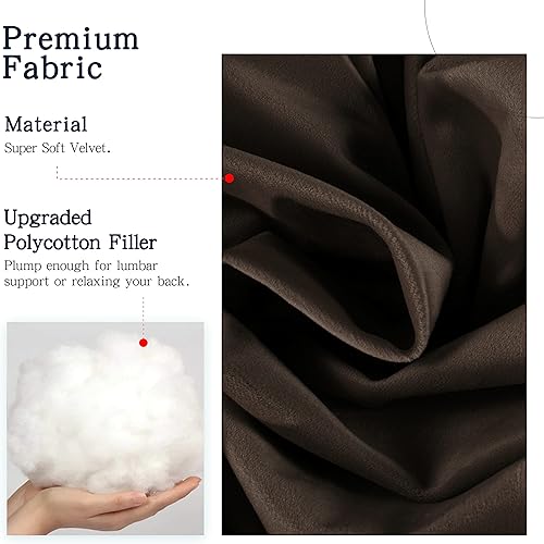 Miniatura 5 de VERCART - Almohada grande para cabecero, almohada de lectura, almohada triangular para cabecero, almohada de cuña, relleno de huecos, cojín de