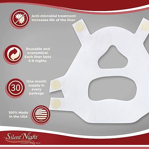 Miniatura 3 de Silent Night Revestimientos de mascarilla de Cpap de contacto mínimo, reduce las fugas de aire ruidosas y ampollas dolorosas, suministros y