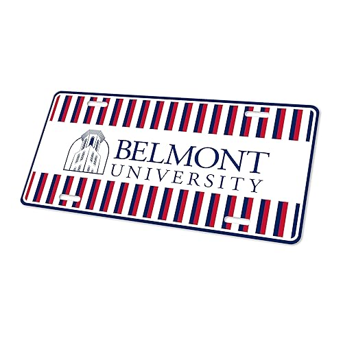 Belmont University Decorative Car Front License Plate, Vanity Tag, Metal