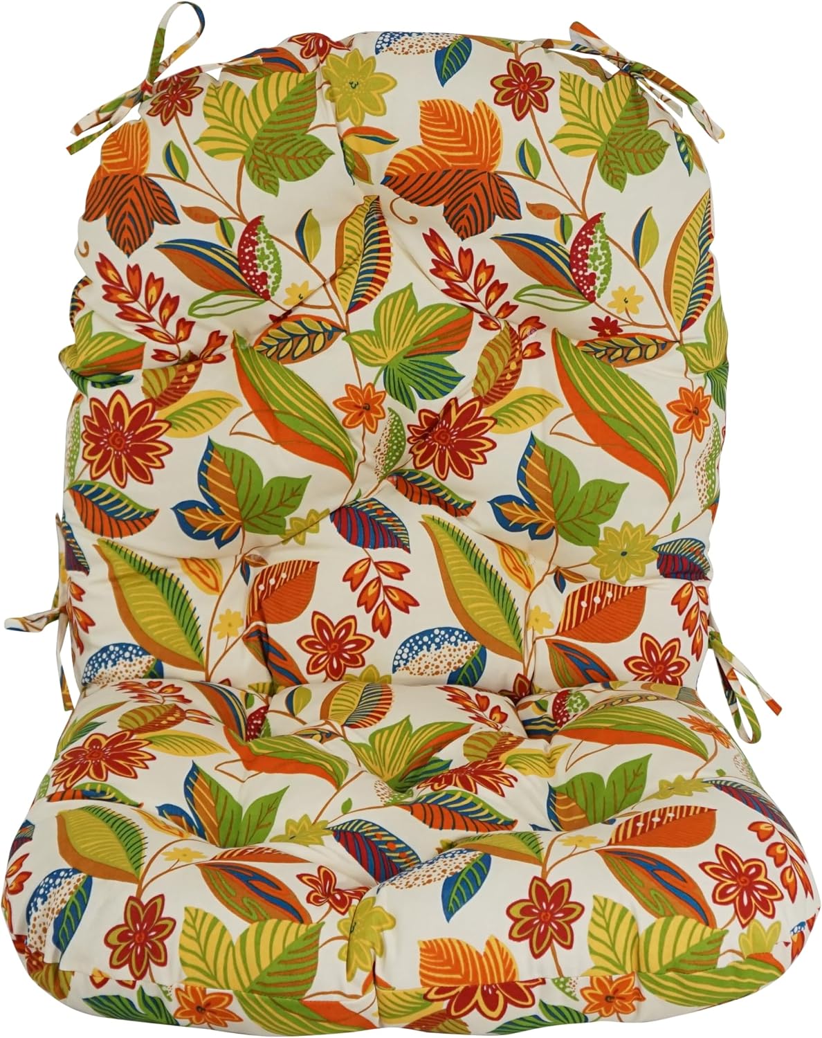 Blazing Needles Patterned Outdoor Spun Polyester Swivel Rocker Cushion, 48" x 24", Skyworks Multicolor