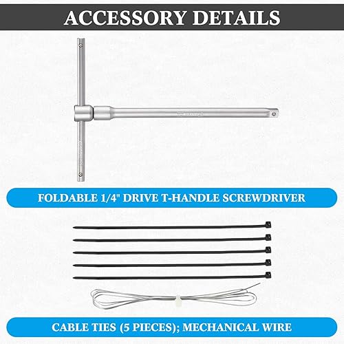 Miniatura 5 de El kit de herramientas de motocross de 26 piezas incluye llave combinada, broca hexagonal, puntas, manga, destornillador, controlador de mango en T,