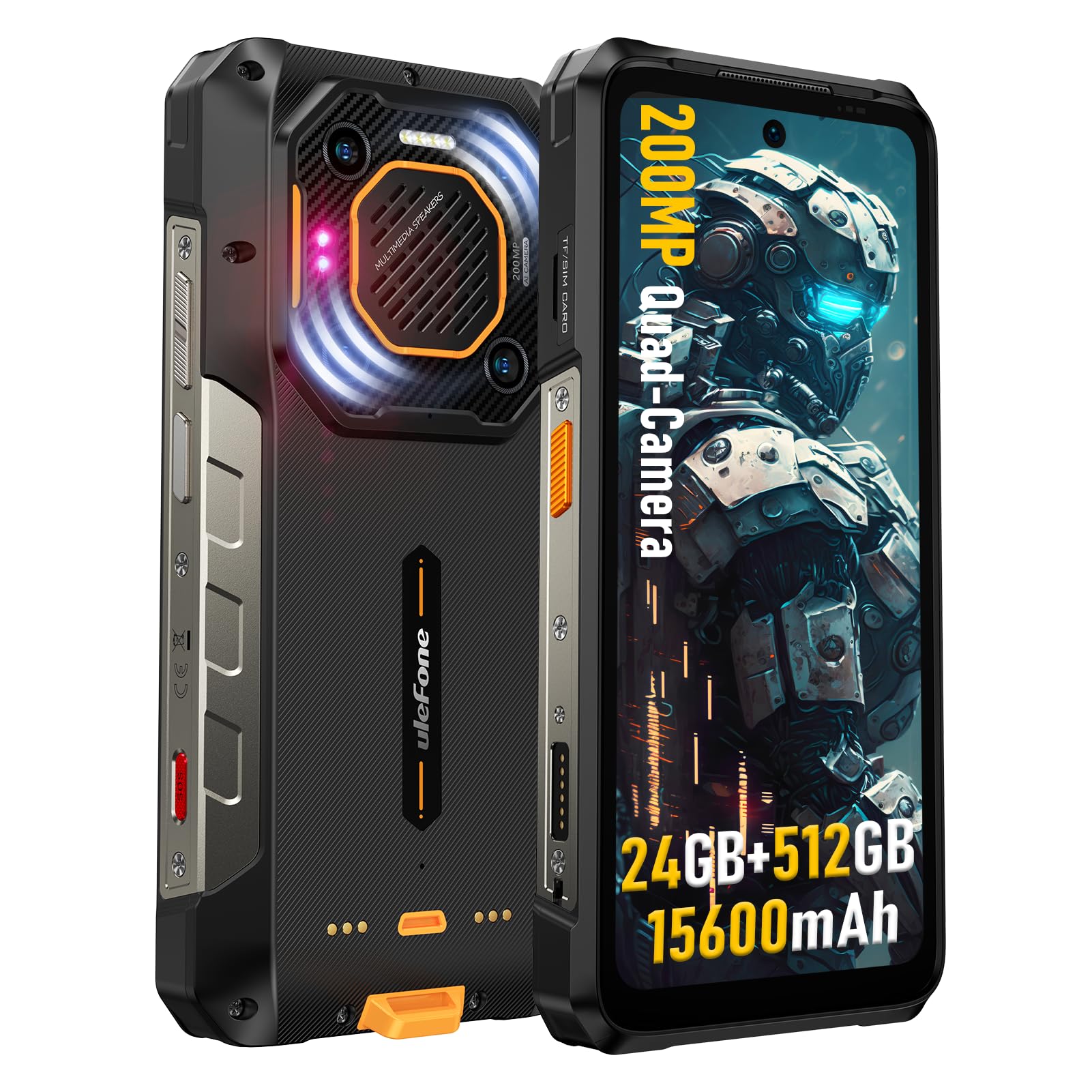 ulefone armor 26 ultra 5g rugged smartphone 200mp fotocamera 15600mah batteria android 13 24gb 512gb