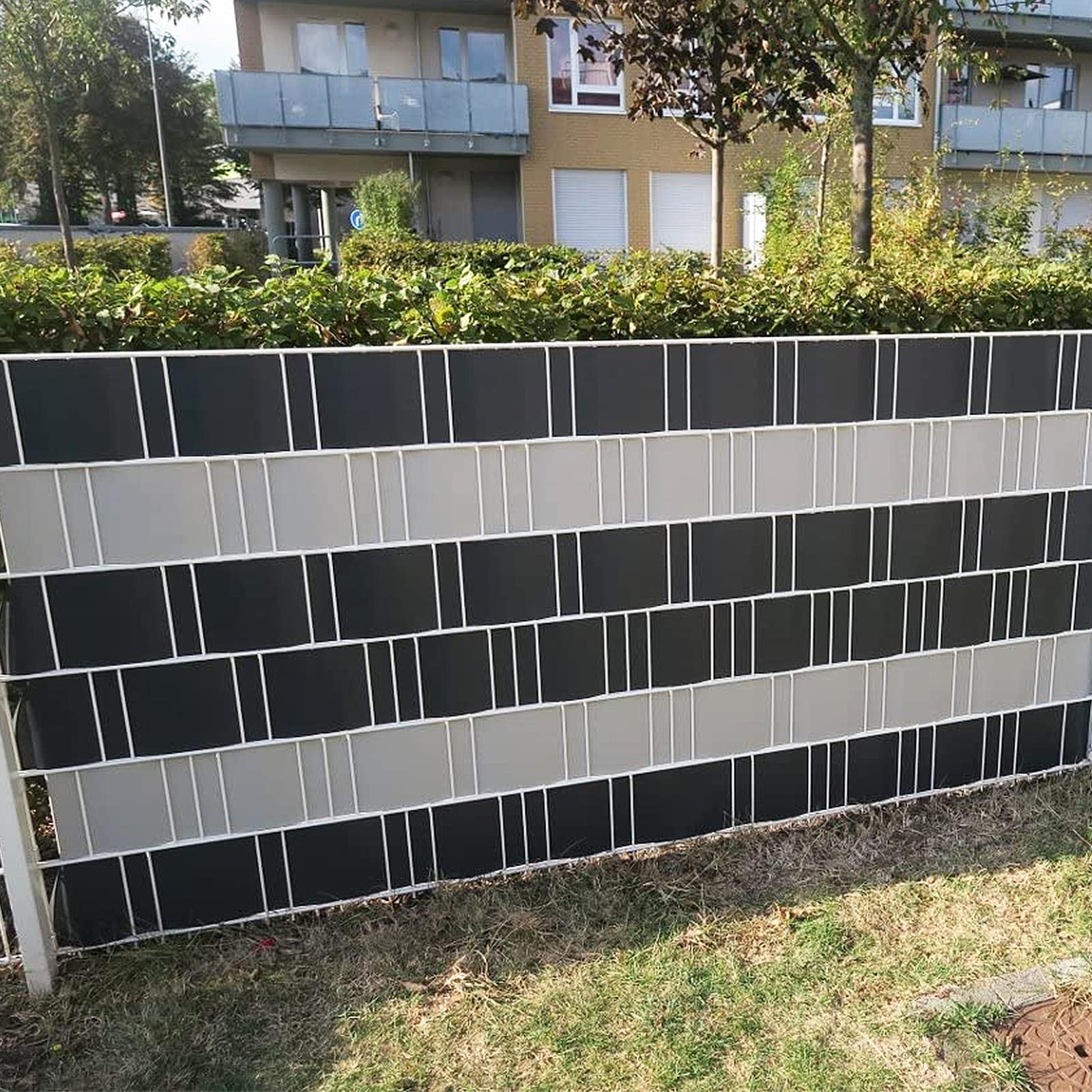 PVC Jaloezieën Voor Privacy En Windbescherming - Ondoorzichtig Tuinhek Met Bevestigingsclips 70m