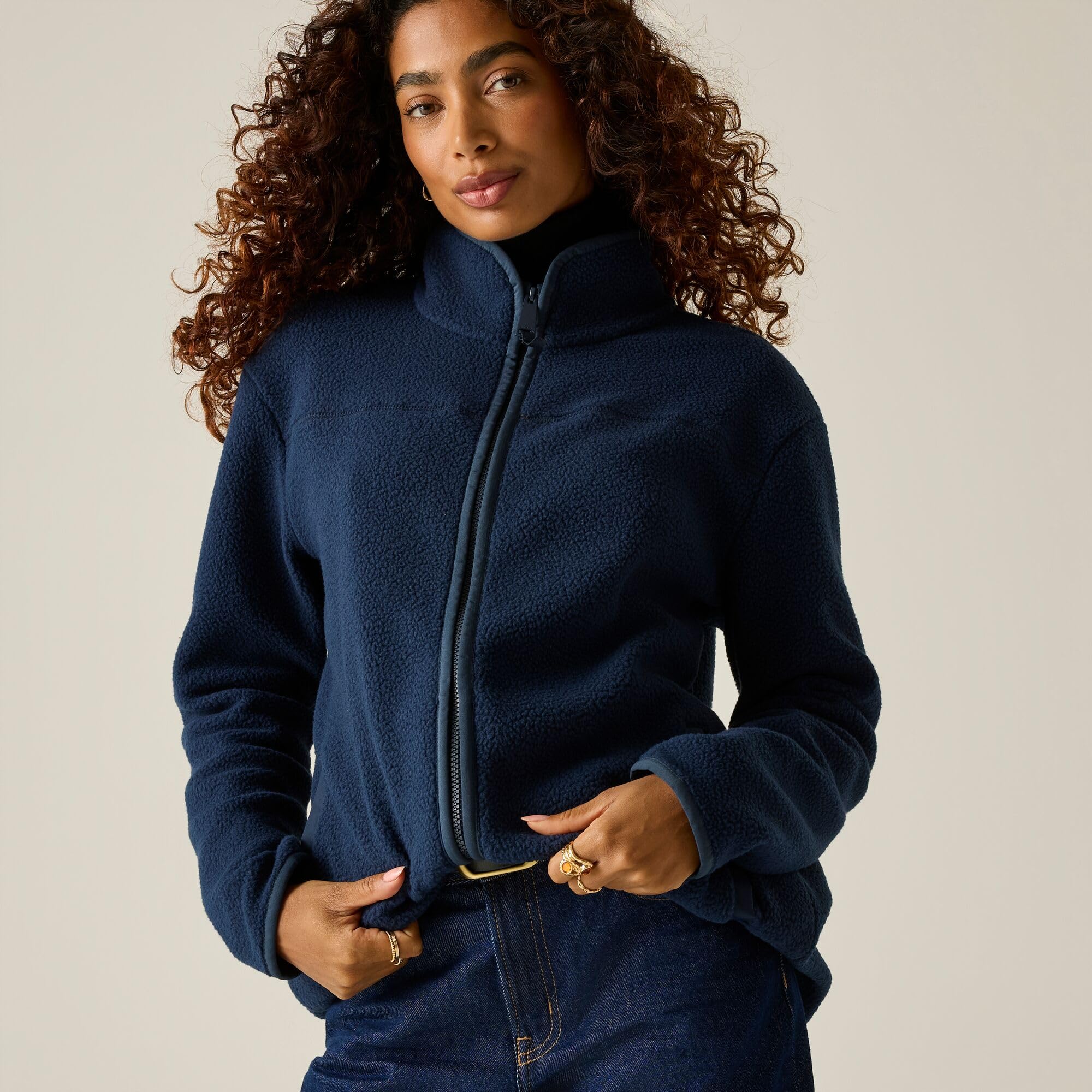 Regatta Women's Navy Cosy Frankie Borg Full Zip Fleece In | : Size 12