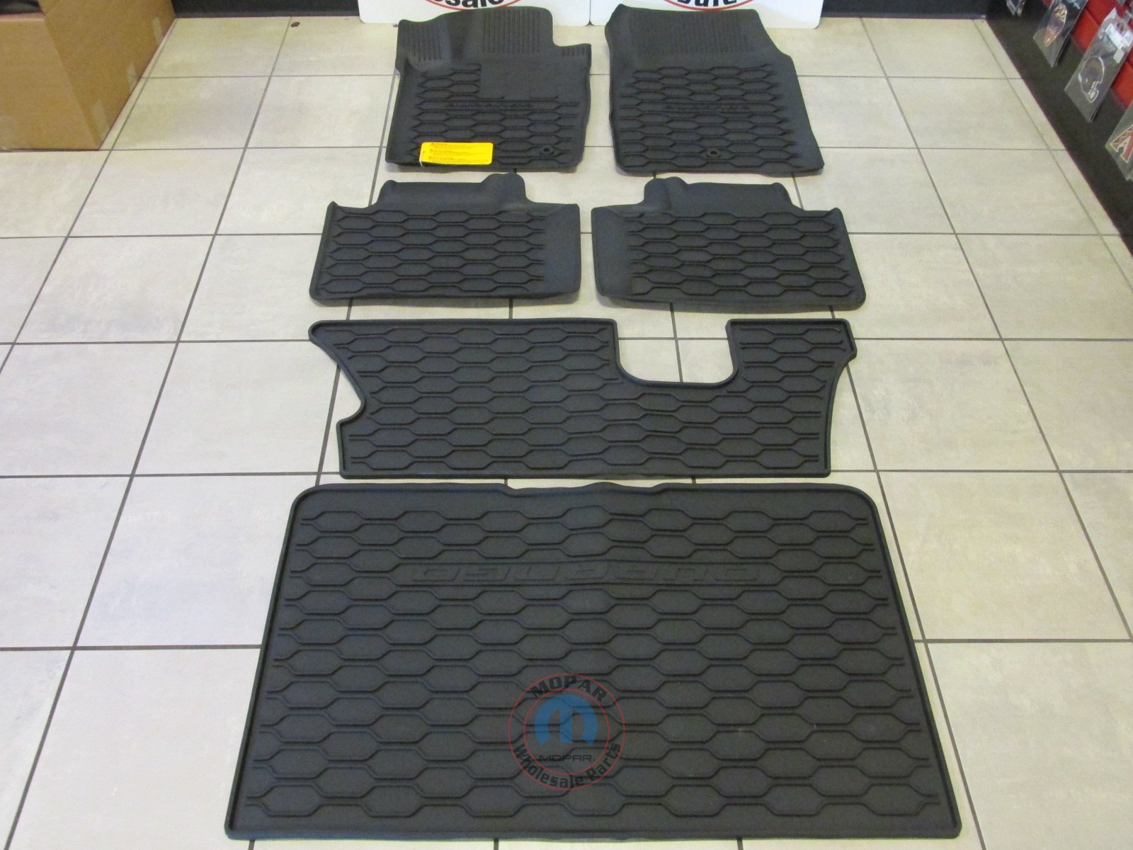 Buy Mopar Dodge Durango Front Rear Third Row and Cargo Floor Slush Mats