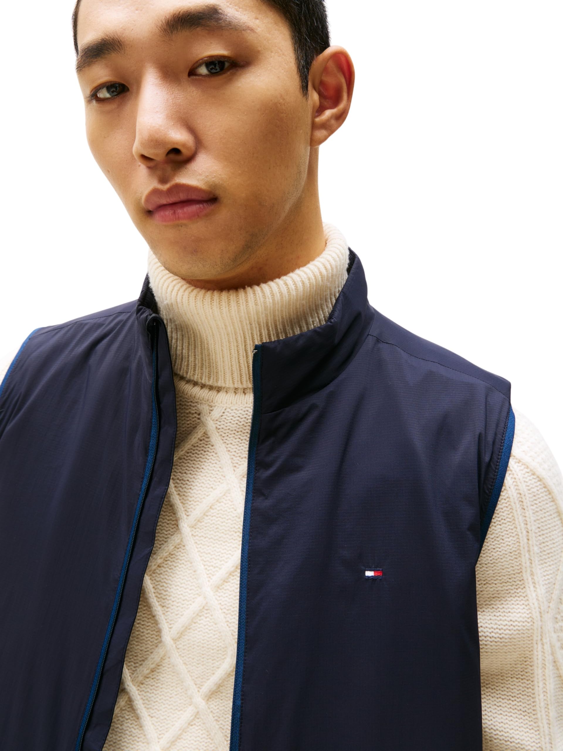 Tommy Hilfiger Herren Weste Lightweight mit Stehkragen
