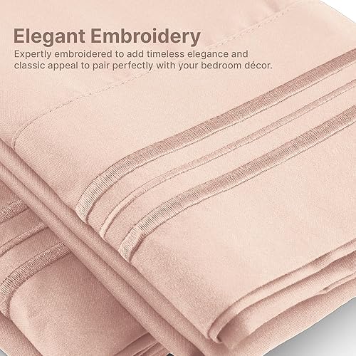 Vista 1335 de Juego de sábanas de 4 piezas tamaño king, extrasuaves, transpirables y refrescantes con esquinas profundas, sábanas de fácil ajuste y sin arrugas