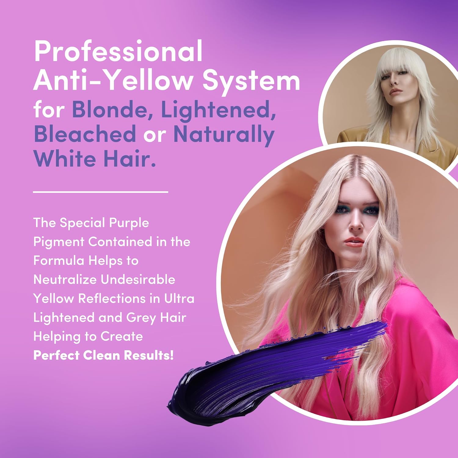 Lisap Purple Hair Mask for Blonde, Silver & Grey Hair - Anti Yellow & Brass hair mask for damaged hair, Deep Conditioning for Bleached & Color Treated Hair, 16.9 fl oz