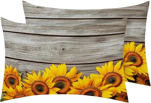 Miniatura 11 de Juego de 2 fundas de almohada retro de los años 70 de tamaño Queen, fundas de almohada de microfibra suave y transpirable con cierre de sobre,