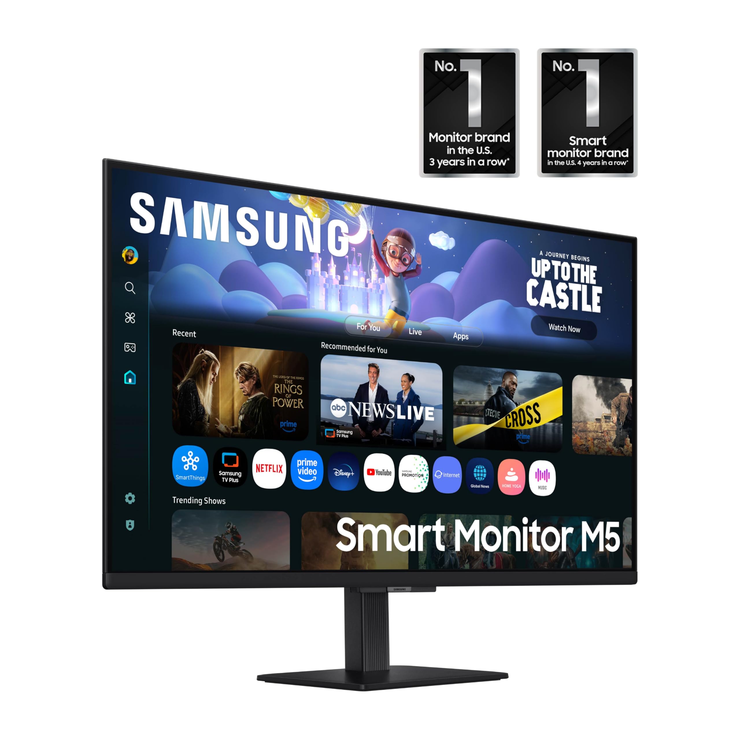 SAMSUNG 32-Inch M5 (M50F) Series FHD Smart Monitor with Streaming TV, Speakers, HDR10, Gaming Hub, Multiple Ports, Workout Tracker, Vision Accessibility Tools, Black, LS32FM502ENXZA