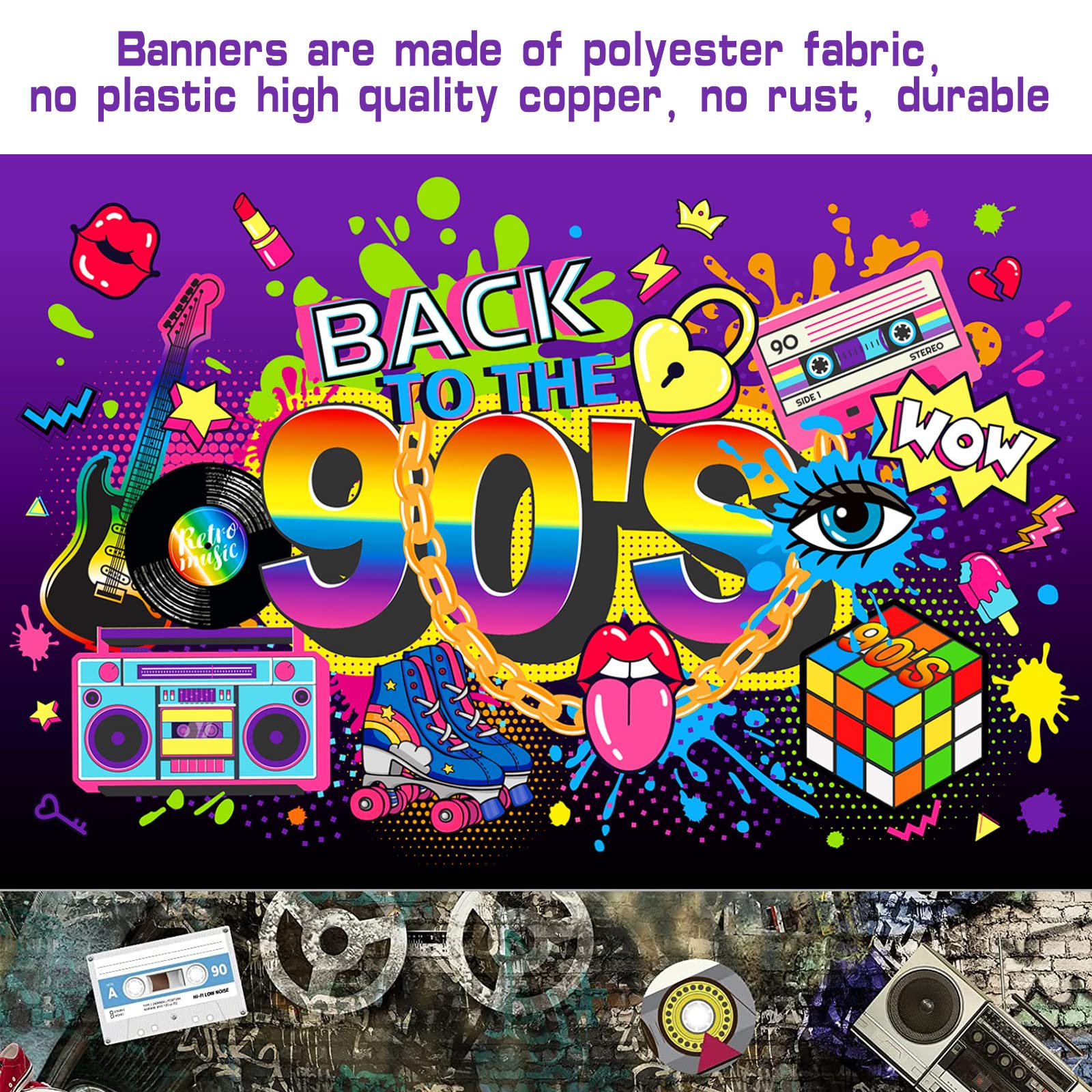 Back To The 90's Decoratie Terug Naar De Jaren 90 Party Decoraties Grote Back To The 90 039 S 1090004