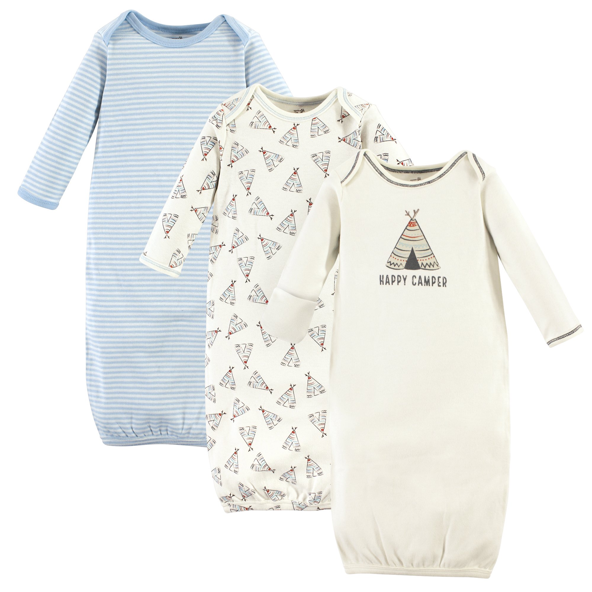 Touched by Nature - Vestidos de algodón orgánico para bebé de 0 a 6 meses, 6 piezas, algodón orgánico, erizo unisex