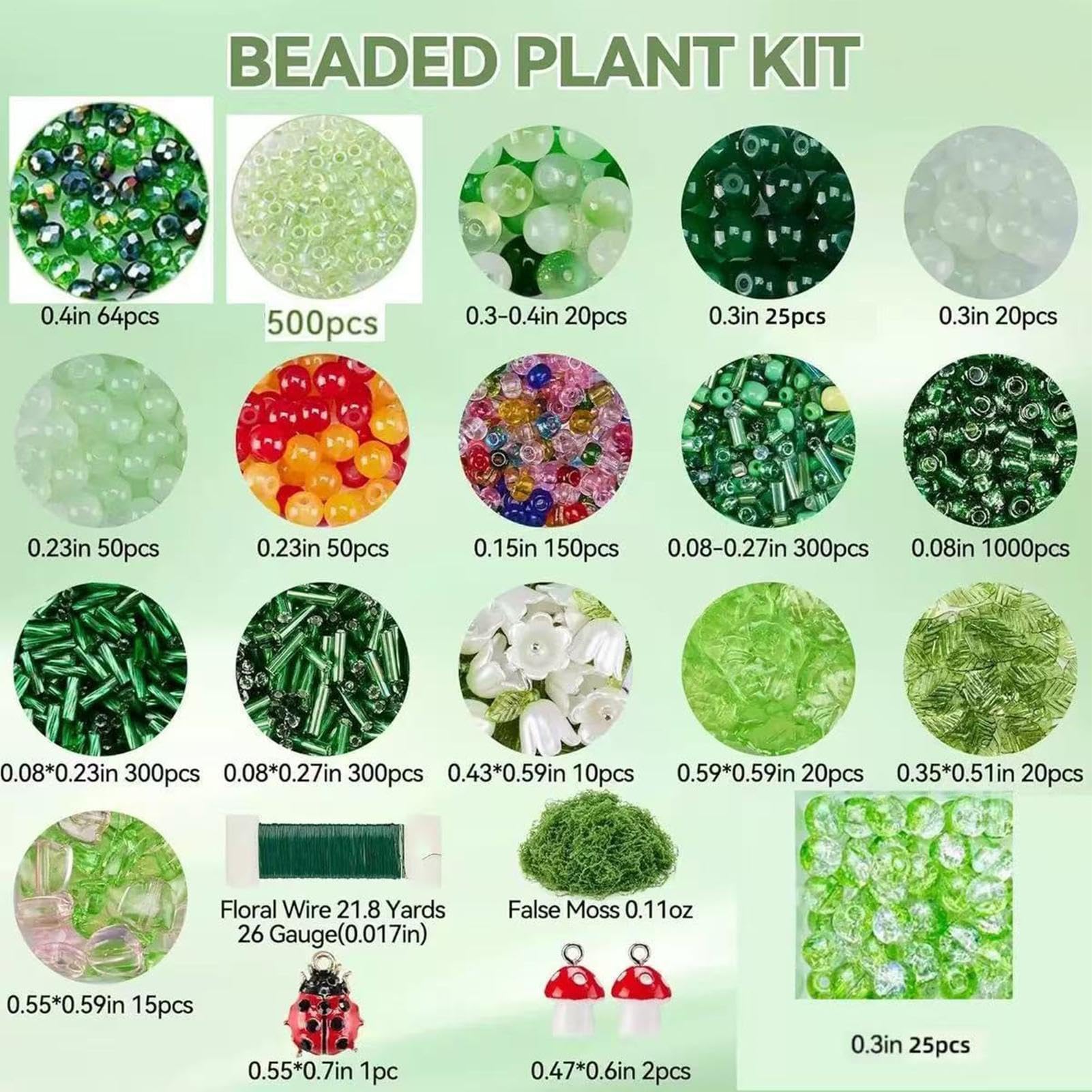 Kit di piante con perline per bambini, set artigianale fatto a mano, set di perline per piante, per principianti, adulti, donne, studenti d'arte, professionisti, casa, artigianato, laboratorio, scuola