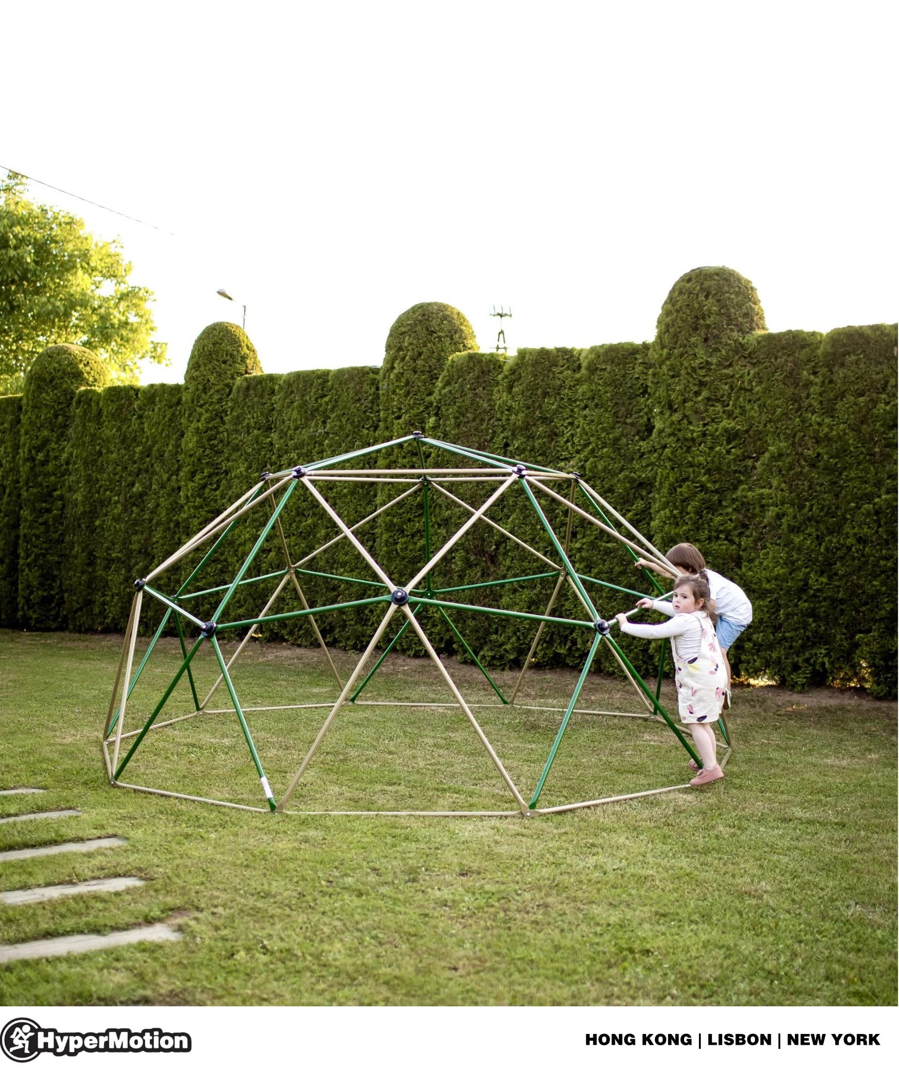 HyperMotion Kopuła Wspinaczkowa dla Dzieci, Zabawka Ogrodowa, Obciążenie do 350 kg, Drabinka Wspinania dla Chłopca Dziewczynki 3+, 3.7 m (12 ft) Średnicy