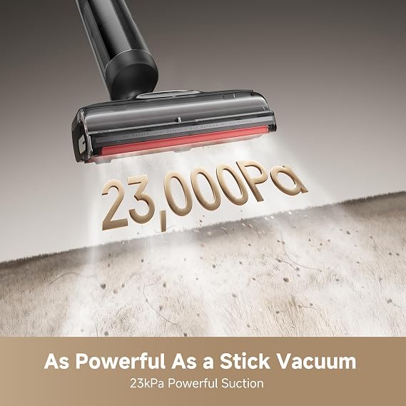 DREAME H15 Pro CarpetFlex Cordless Vacuum Mop, Wet Dry Vacuum Cleaner with Dual Brushes for Hard Floors & Carpet, Tangle-Free Hair-Cutting, 23kPa Suction, 180 Lie-Flat Floor Washer, 194F Fast Drying