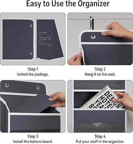Miniatura 5 de Organizador resistente para colgar sobre la puerta, organizador grande para colgar en la pared, armario, baño, cuarto de bebé, dormitorio, juguetes,