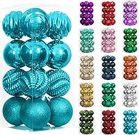 Vista 82 de XmasExp - Juego de 24 adornos de Navidad inastillables, bolas de árbol de Navidad, decoraciones para bolas de árbol de Navidad, 40 mm/1.57