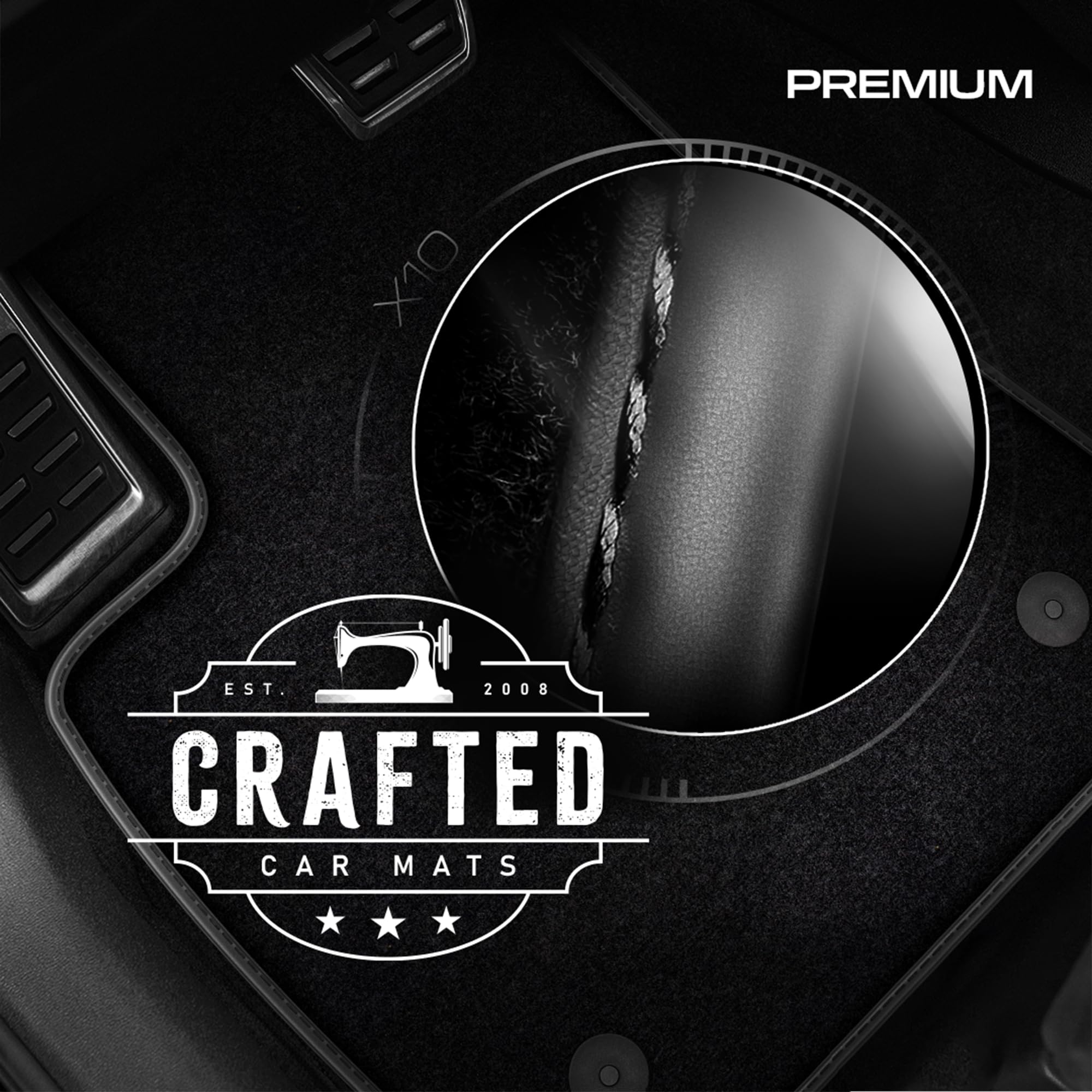 SMK Tappetino Auto In Velour Premium Per Chrysler Pacifica (dal 2017) – Lato Conducente, 1 Pezzo, Nero, Spesso 10 Mm, Antiscivolo, Compatibile Anche Ibrido - 4