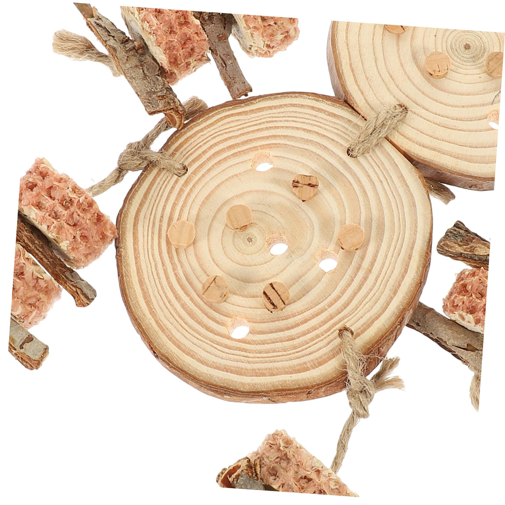 YARNOW 4 Piezas De Loro Muele Y Mastica Juguetes Pájaros Juguetes Pájaro e De Madera Suspender Loro e Columpio e Periquito Jaula Accesorios Práctico