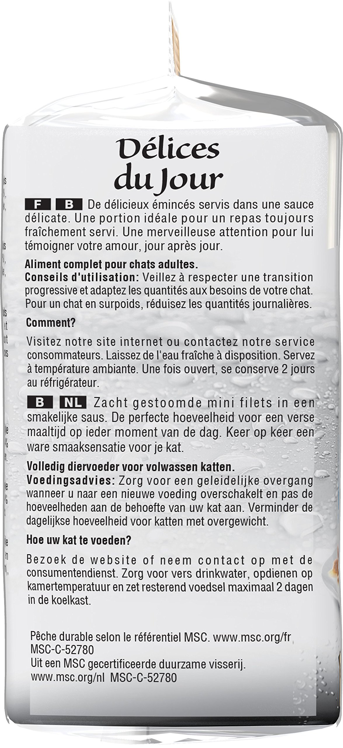 Mars Sheba Délices du Jour – Nourriture Humide pour Chat Adulte - Sélection Terre et Mer en Sauce – Sachets Fraîcheur 72 x 50g