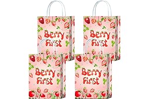 Adorable Strawberry Treat Bags for a Berry First Birthday