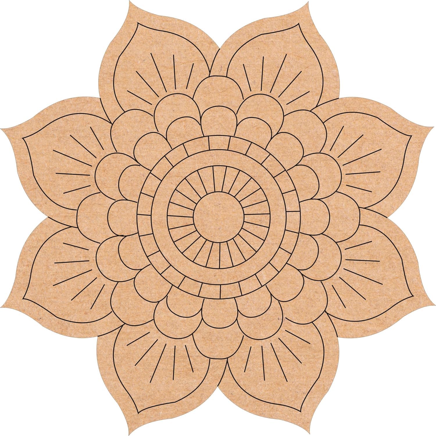 Pre-Marked MDF Wooden Rangoli Round Shapes Cutout for Crafts Work Home | Room Decor Artistic DIY Work Art and Craft for Resin Art, Mandala Art,Pyrography, Painting (12 Inch)-image-27