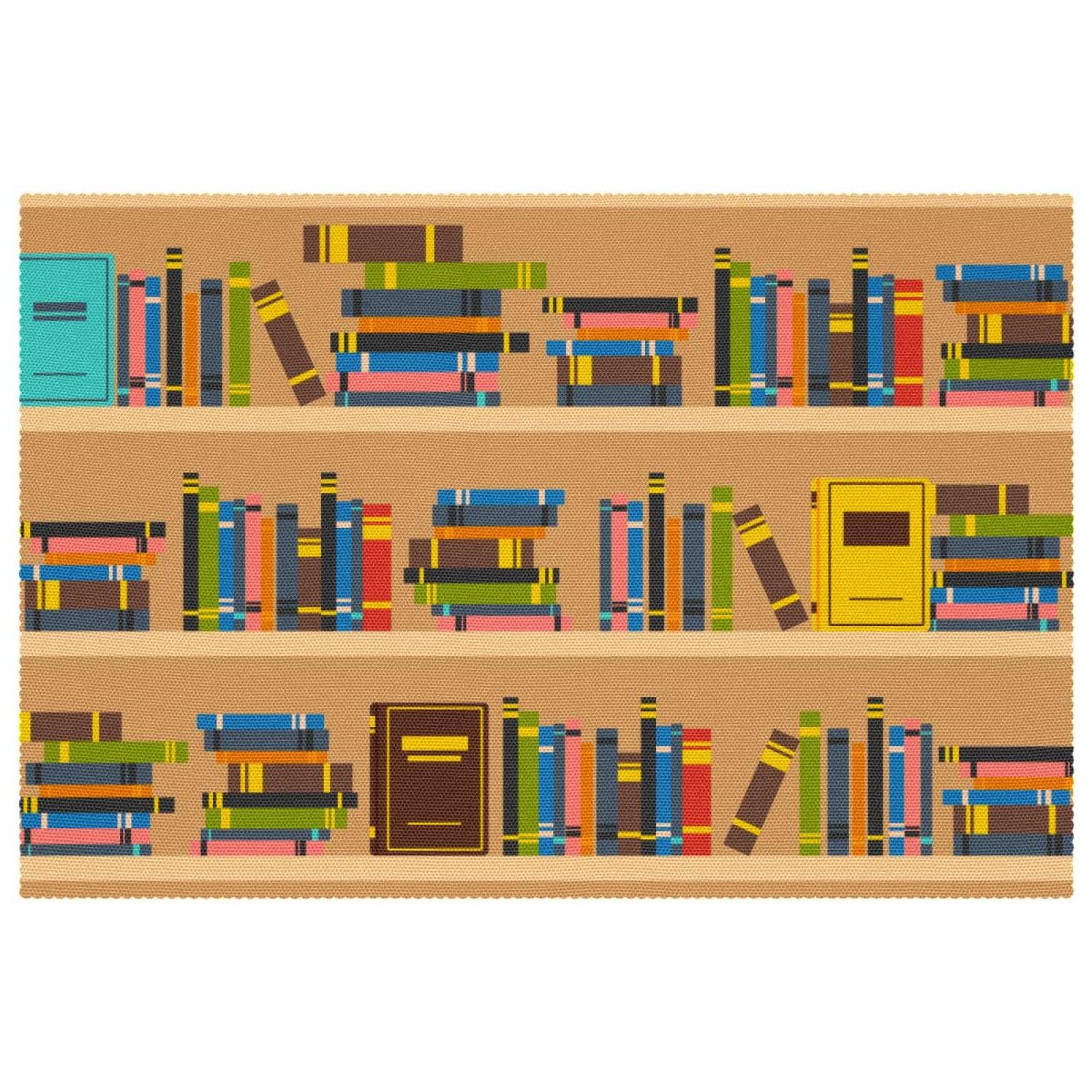 Set de table bibliothèque de 6 pièces antidérapant et résistant à la chaleur pour salle à manger