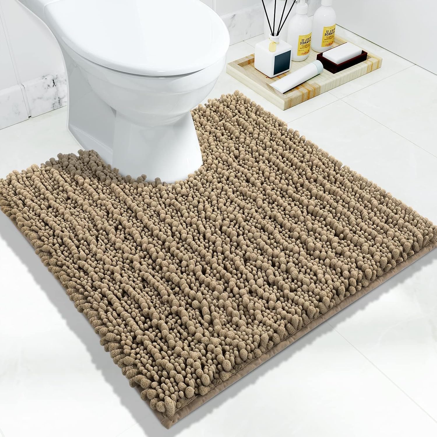Amazon.com: Yimobra Toilet Rugs U Shaped 24x24, Soft Comfortable ...