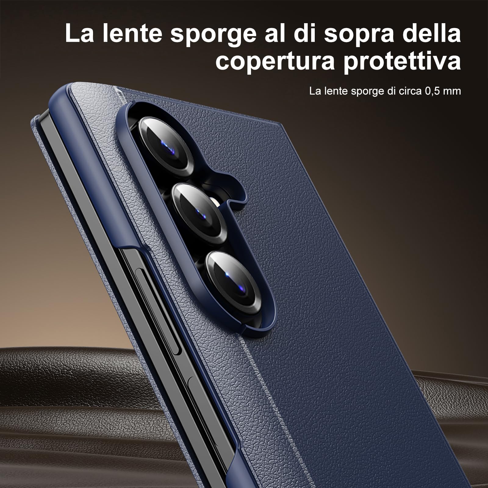 Cover per Samsung Galaxy Z Fold 8 Ultra Custodia a Libro con Finestra Smart