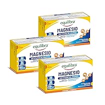 Equilibra Integratori Alimentari, Magnesio con Vitamine del Gruppo B, Integratore Magnesio e Vitamine B1, B5 e B6, Per il Normale Metabolismo Energetico, Senza Glutine, 3 Pezzi da 30 Compresse
