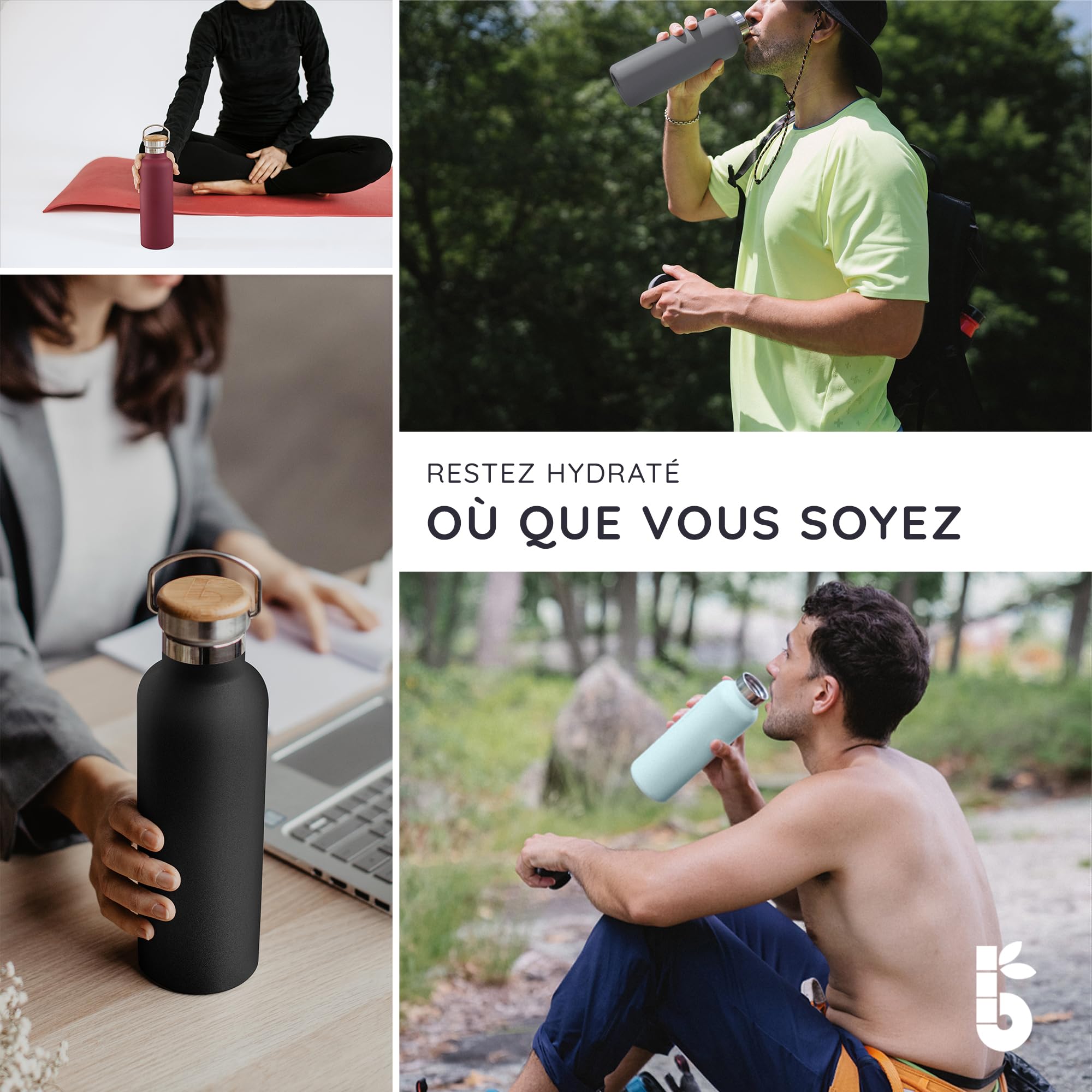 Gourde Isotherme Nuage Violet | Healthy Lunch