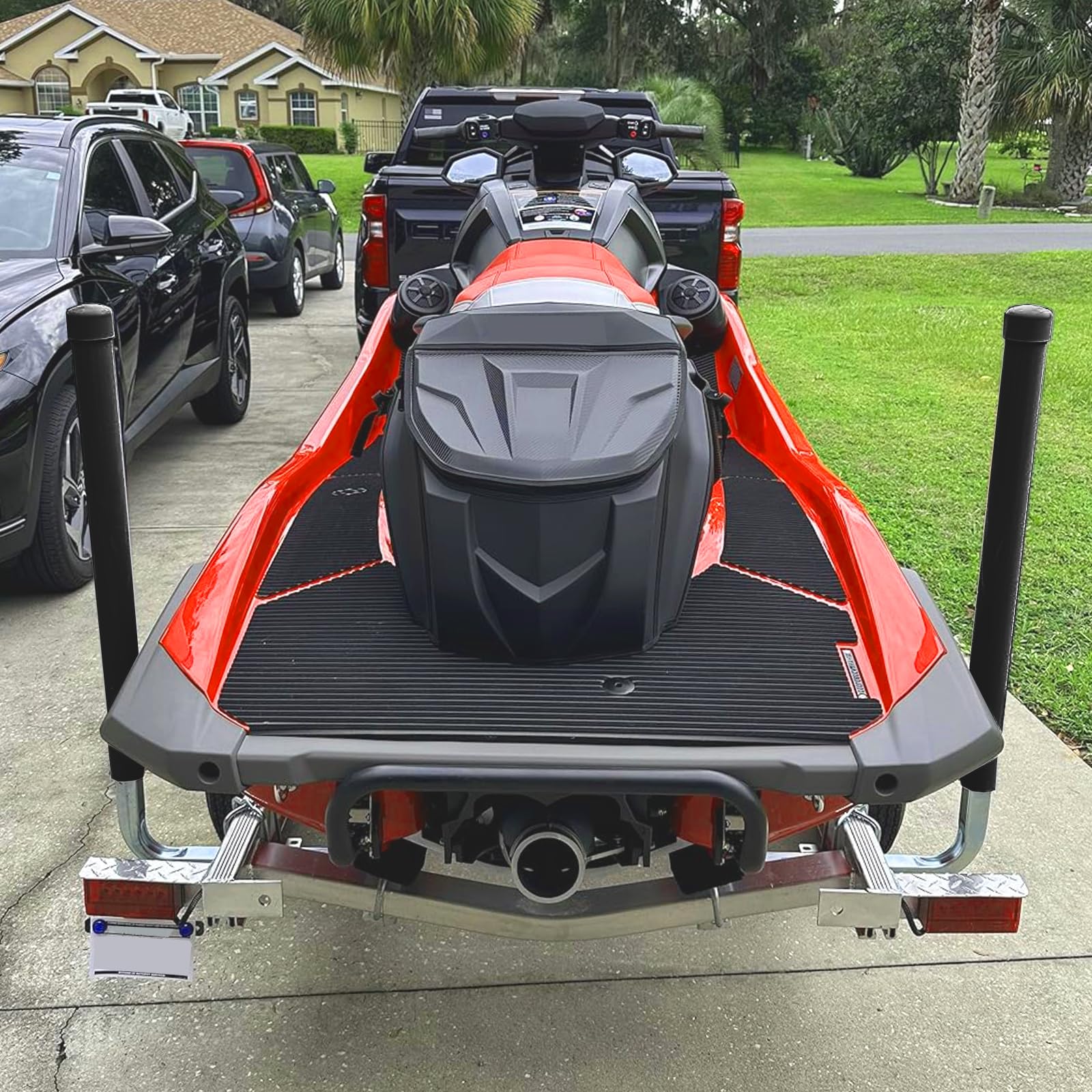 1 Pair of Boat Trailer Guide, Trailer Guide Ons Galvanized Steel for Boat, Fishing Boat, Sailboat Trailer, Silver and Black, L Shaped/T Shaped — Amazon image 8
