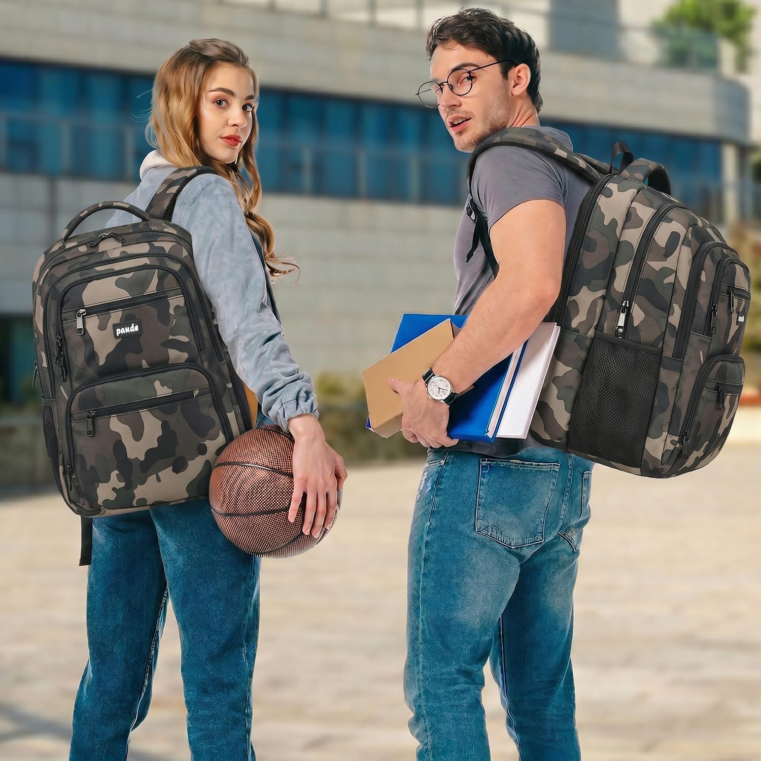 Paude Zaino scolastico grande, con scomparto per laptop da 17,3 pollici per adolescenti e adulti, zaino ideale per studenti delle scuole superiori, universitari e per uso professionale
