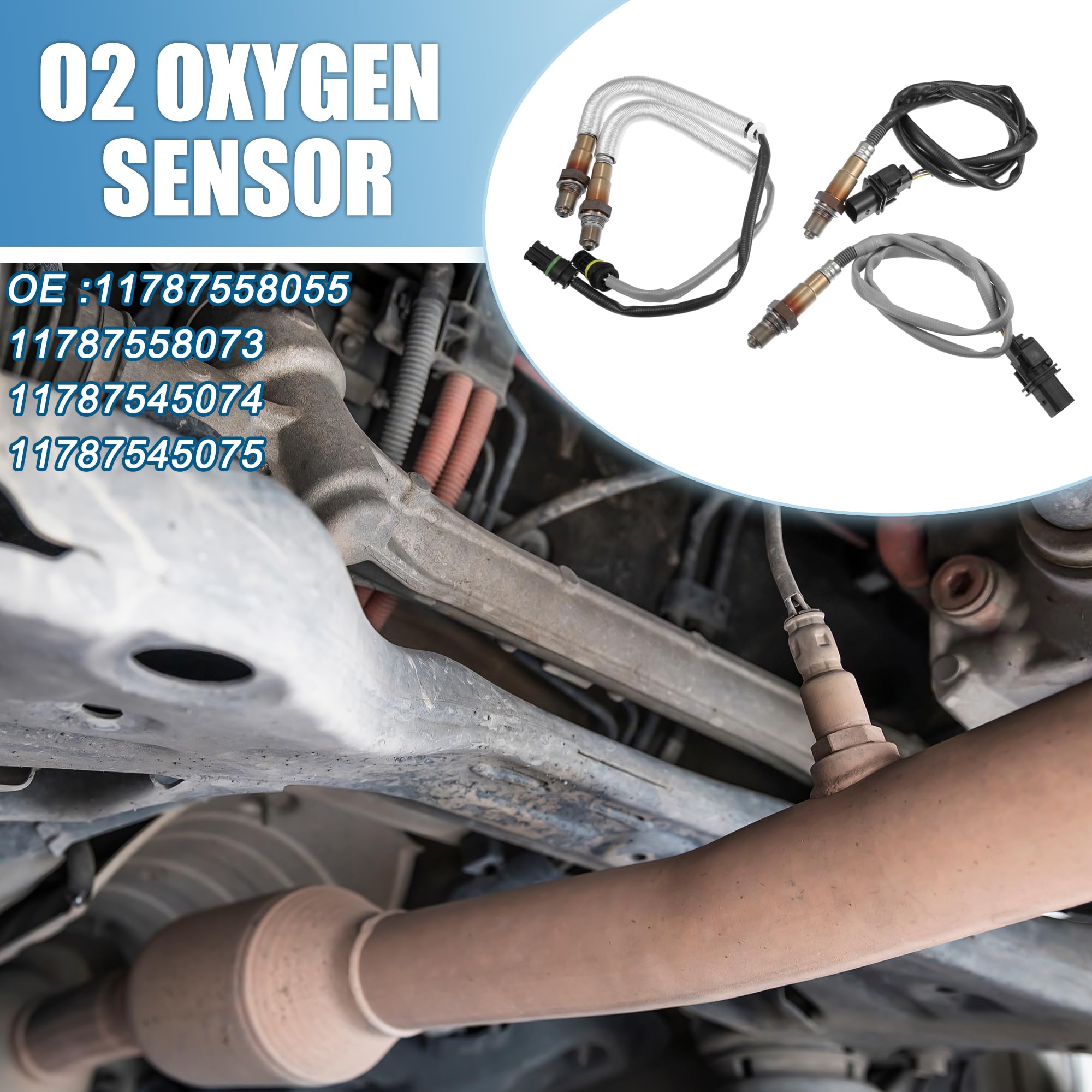 A ABSOPRO Sensor De Oxígeno Nº11787558055 Para BMW X3 07-10 1pc | Material: Plástico, Metal, Color: Negro, Gris, Rosca M18x1.5, 6 Pines, Compatible Para BMW 128i/328i/335i 08-13