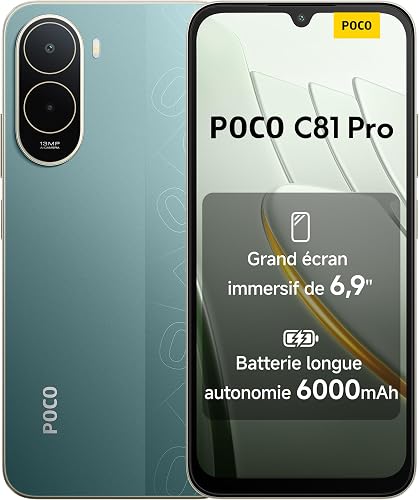 XIAOMI POCO C81 Pro Smartphone 4+256 Go Batterie 6000mAh …