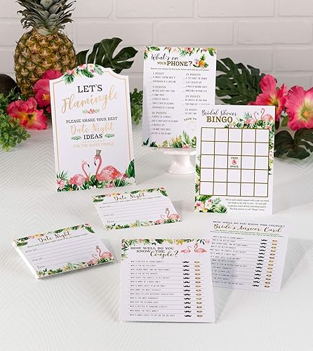 Miniatura 2 de Lillian Rose Juego de despedida de soltera con temática de flamenco, 1.25 x 5.5 x 8.5 pulgadas, rosa