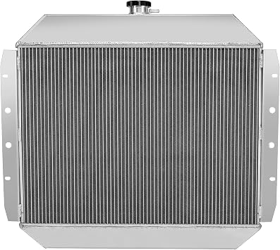 BDFHYK 3-Row Radiator with Cooling Fan & Thermostat Switch for Ford F-100 F-150 F-250 F-350 1968-1979, for Bronco 1968-1979, Aluminum Core 44mm, CU433 433 132