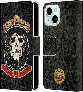 Head Case Designs Oficjalnie Licencjonowany Guns N' Roses Stradlin Vintage Skórzany Portfel Etui Kompatybilny z Apple iPhone 13 Mini