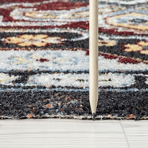 Miniatura 3 de Aida Red - Alfombra grande de 8 x 10 pies, 8 x 10, alfombra de área para sala de estar, comedor, dormitorio, alfombra de cocina, alfombra de