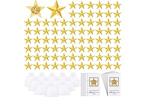 Batiyeer 100 Set Bulk Thank You Gift Include Star Badge Lapel Pin with Organza Bag