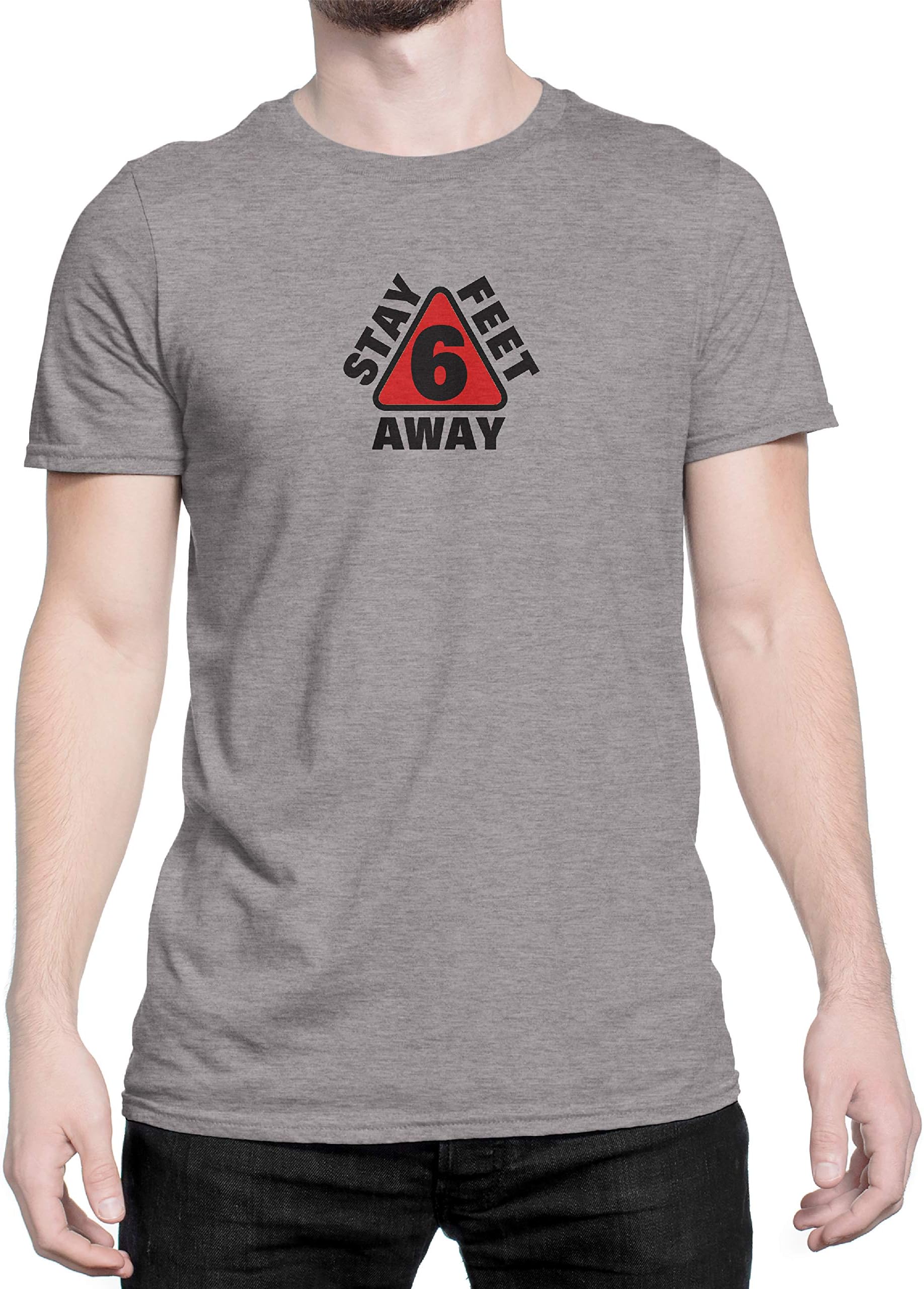 Stay 6 feet away Warning T-shirt - Lucky Calibear