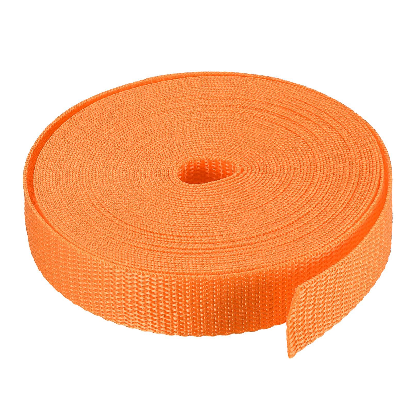 Sangle en polypropylène orange de 2,5 cm et 9,1 m de long - 6