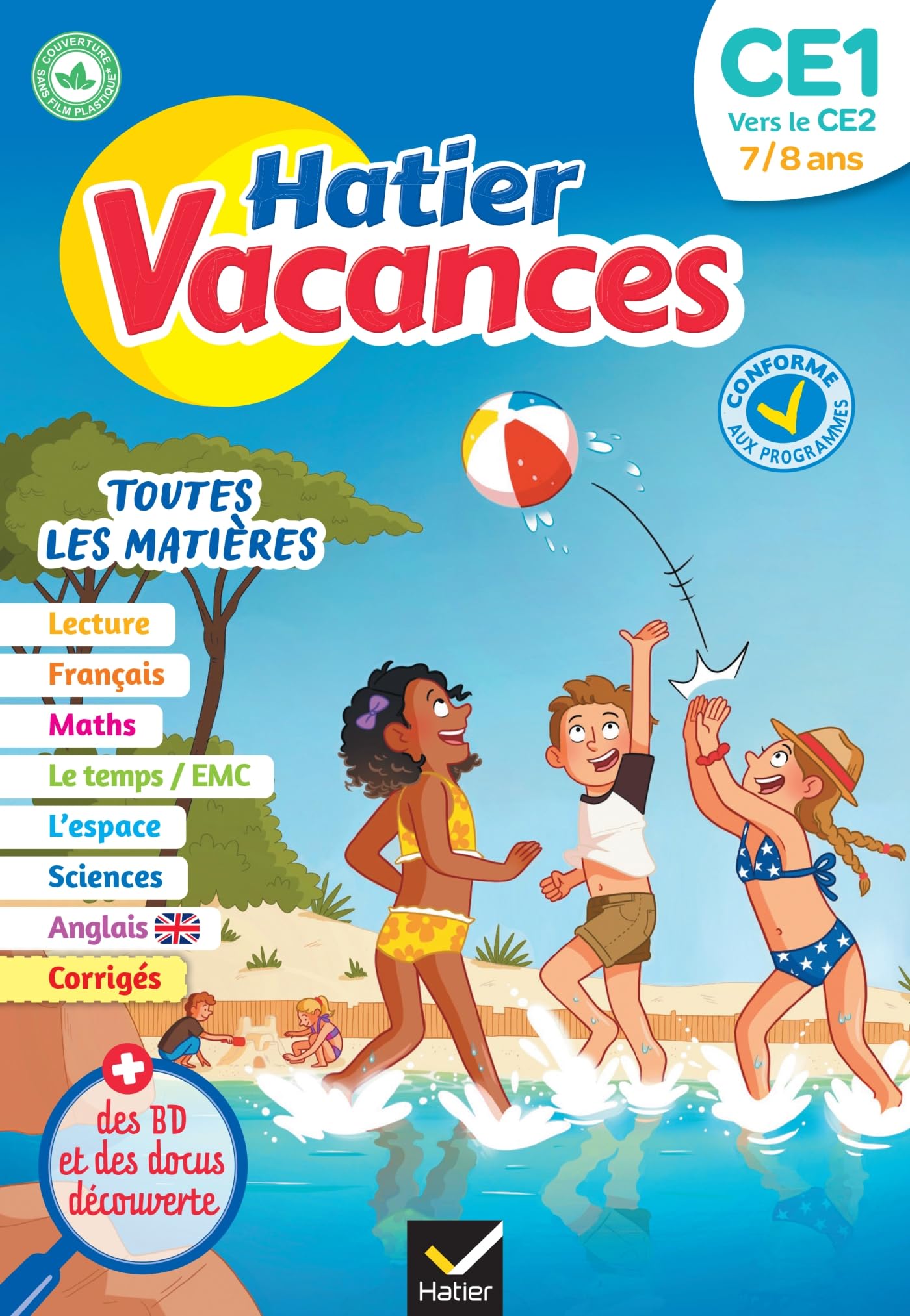 Cahier de vacances 2026 - Hatier vacances - Du CE1 vers le CE2 7/​8 ans: pour réviser son année dans toutes les matières
