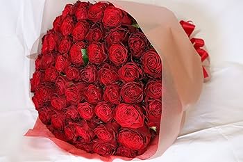 Amazon｜PURIZA バラ 花束 生花 赤 本数選べる 赤いバラ プロポーズ