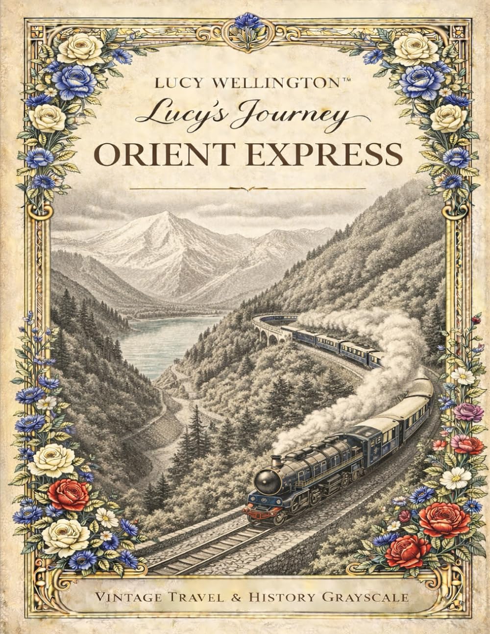 Lucy´s Journey - Orient Express: cozy vintage travel coloring book for adults (Lucy Wellington)