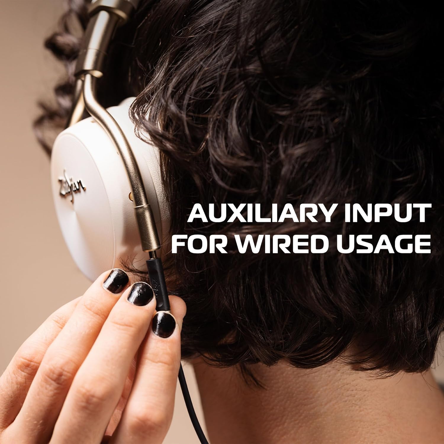 Avedis Zildjian Company ALCHEM-E Perfect Tune Over Ear Headphones, Wireless Headphones, Active Noise Cancelling with Mic, Up to 45 Hours Battery Life, Sandstorm