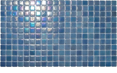 Miniatura 5 de The Tile Doctor Azulejo de vidrio reciclado para salpicaduras de cocina, baño y piscina, decoración de pared duradera y ecológica, azulejos de pared