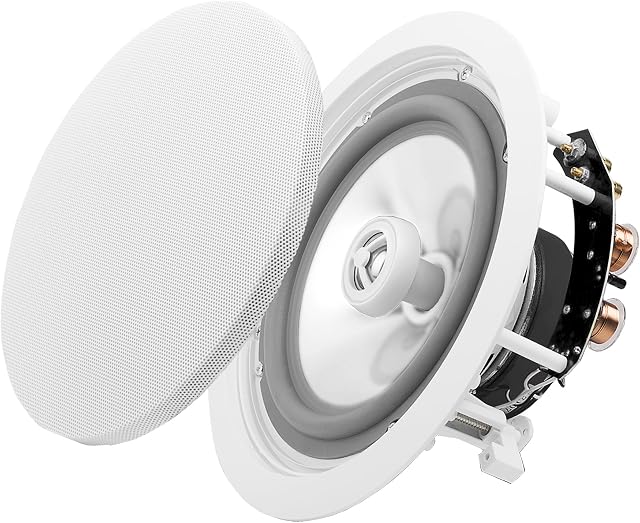 OSD Audio 8 Weatherproof in-Ceiling Speaker Pair - Indoor/Outdoor Stereo - ICE840WRS