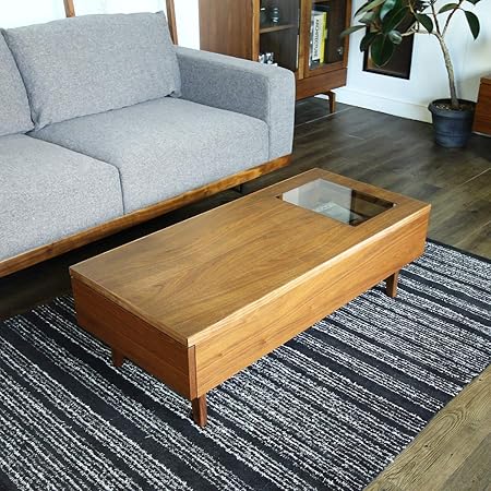 Amazon Co Jp 国産 センターテーブル 木製 ガラス 完成品 ウォールナット 無垢 引き出し 棚付 北欧 モダン ブルックリンスタイルに Gs Limb Coffee Table Gs リム コーヒーテーブル 日本製 ホーム キッチン