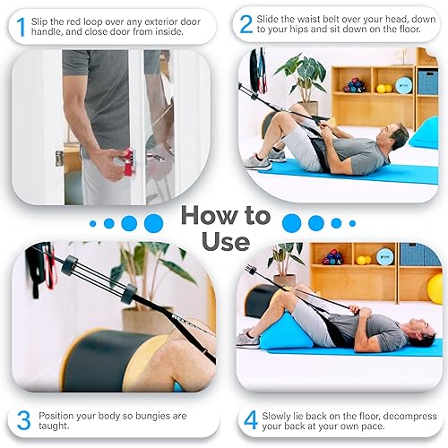 Miniatura 3 de Fisher Traction Dispositivo de descompresión de la espalda baja  Tracción lumbar para descompresión espinal  Liberación de correa de estiramiento